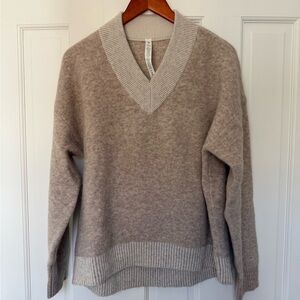 Lululemon  Beige V-Neck Sweater